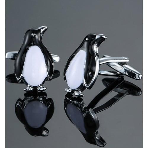 High quality mens Cufflinks new fashion jewelry Penguin Cufflinks mens business suit shirt button pin gifts wholesale & retail
