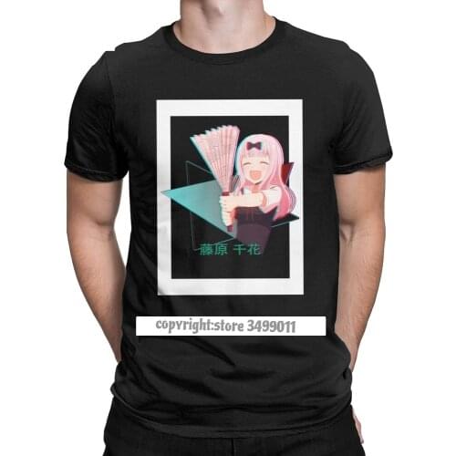 Humorous Chika Fujiwara Fan Aesthetic Tee Shirt Men Tshirts Anime Kaguya-sama Love Is War Tee Shirt Party Clothes