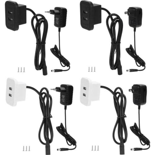 5V 2A Recliner Chair Charger with Dual USB Port Charging Interface for Desktop Sofa Bedside Furniture