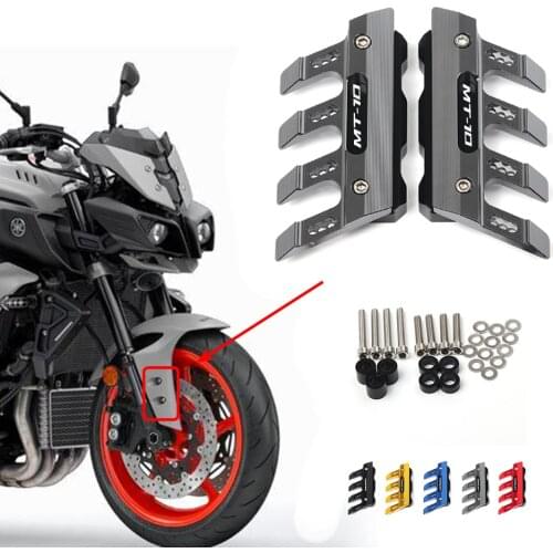 For YAMAHA MT-10 MT10 FZ-10 FZ10 Motorcycle Mudguard Front Fork Protector Guard Block Front Fender Anti-fall Slider Accessories
