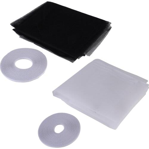 DIY Insect Fly Door Screen Curtain Protector Breathable Flyscreen Mesh Screen Sticky Tape Magnetic Anti Mosquito Door Window Net