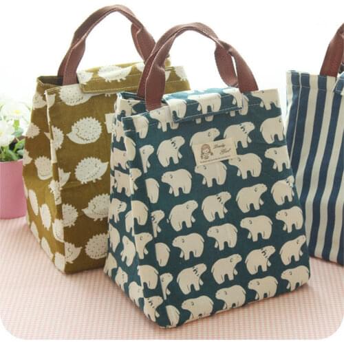 Female Lunch Food Box Bag Fashion Insulated Thermal Food Picnic Lunch Bags for Women Kids Men Cooler Tote Bag Case