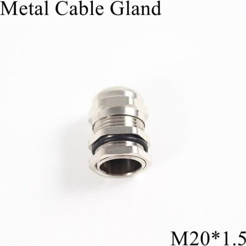 1piece/lot M20 Metal Cable Gland IP68 Waterproof Nickel Brass Connector Glands For 6-12mm Electric Wire M20*1.5 Copper Joint