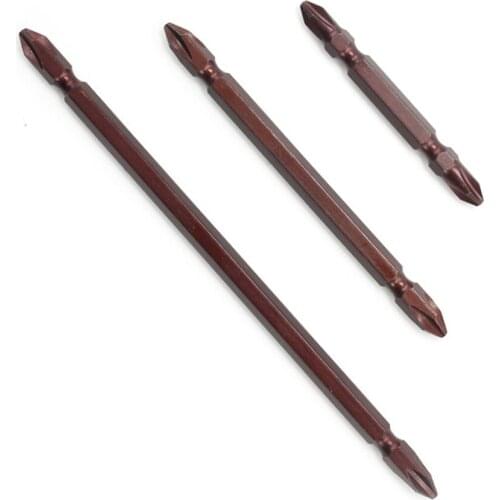 10Pcs 65mm/100mm/150mm PH2 Electric Screwdriver Bit Double-head Cross Screwdriver Bit Electric Drill Accessories