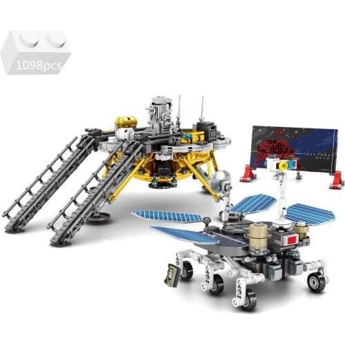 Aerospace Space Flight Mars Detector Tianwen No.1 Launcher Manned Building Blocks Kit Bricks Classic Model Kids Toys Gifts