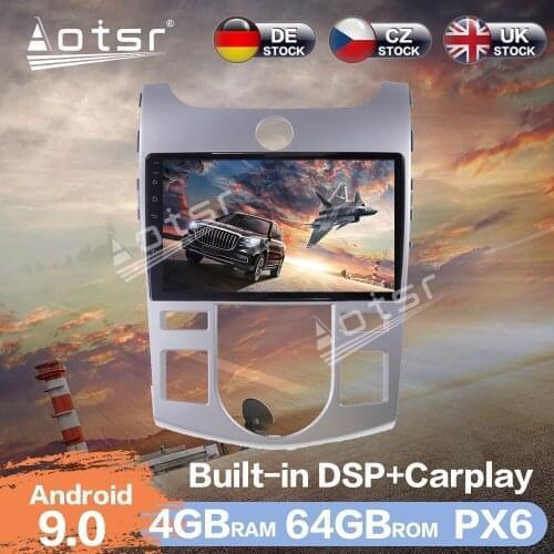 Aotsr Android 9.0 4+64G Car Radio Player GPS Navigation DSP For Kia Cerato 2008 -2013 Car Auto Stereo Video HD Multimedia Player