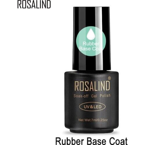 ROSALIND 7ml Base Coat Gel Nail Polish Transparent Soak off Nail Primer UV LED Lamp Semi Permanent Gel Varnish For Nail Art