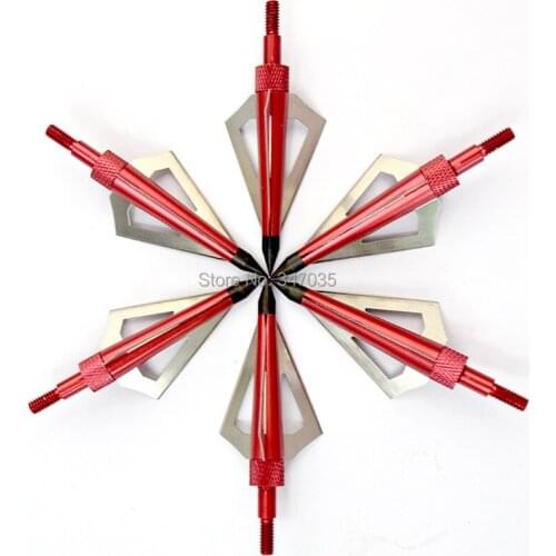 Free shipping 12 pcs 125 Grain Red aftershock hunting arrow head broadhead 3-blades New Beast archery bow outdoor sport