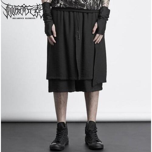 Loose capris low-rise pants men trousers pantalones hombre cargo pants for men pantalon homme novelty personalized culottes