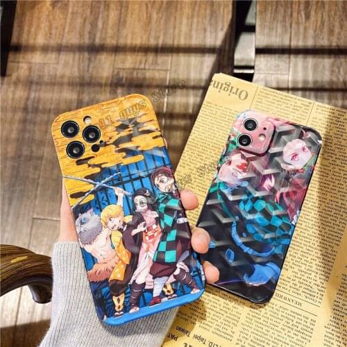 Demon Slayer Case for IPhone X XS XR XsMax 11 11ProMax 7 8 SE2 12mini 7Plus 8Plus Anti-drop Tpu Phone Cover Anime Print Cases