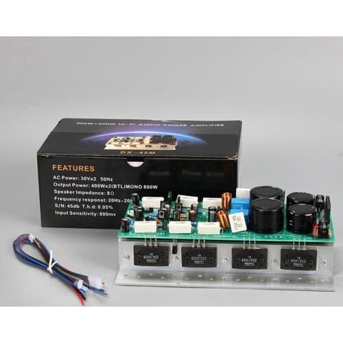 For Sanken Chips 1494/3858 800W Mono Two-Channel Stereo High-Power Amplifier Board Double AC24-36V Power Amplifier Board