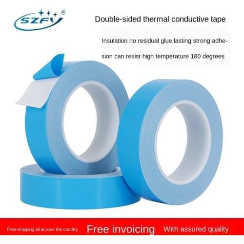 1Roll 3/5/8/10/12/15/18/20mm High-adhesive Double Sided Tape Chip Heat Thermal Conductive Adhesive Tape For LED CPU GPU Heatsink