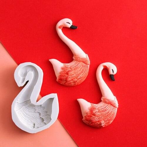 Flamingo & Swan Silicone Mold Fondant Mould Cake Decorating Tools Chocolate Gumpaste Mold, Sugarcraft, Kitchen Accessories