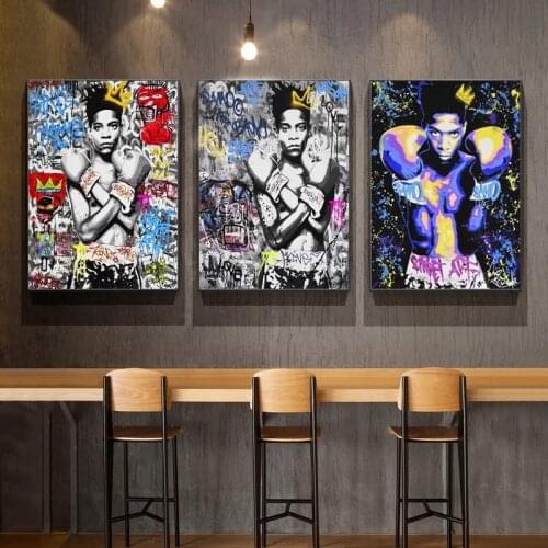 Graffiti Boxer Boxing Street Art Canvas Print Painting Abstract Modern Wall Picture Living Room Home Decoration Poster