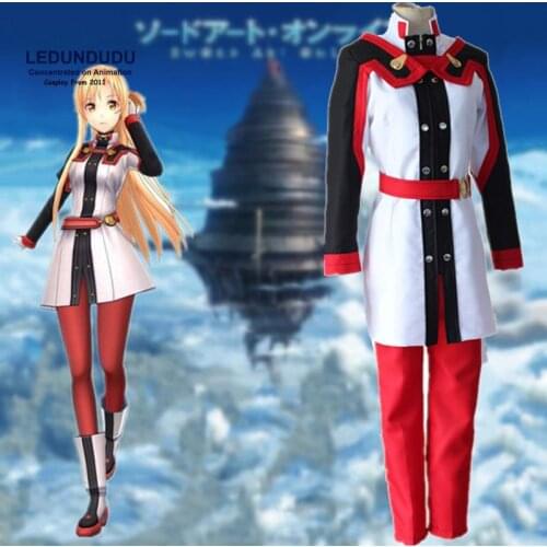 Sword Art Online Cosplay Costumes SAO Yuuki Asuna Anime Movie Ordinal Scale Uniform Fancy Party Outfit for Halloween