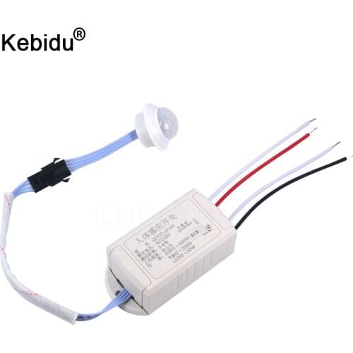 Kebidu 220V IR Motion Sensing Adjustable Movement PIR Switch 5-8m Induction Infrared Module Body Sensor Intelligent Light Lamp