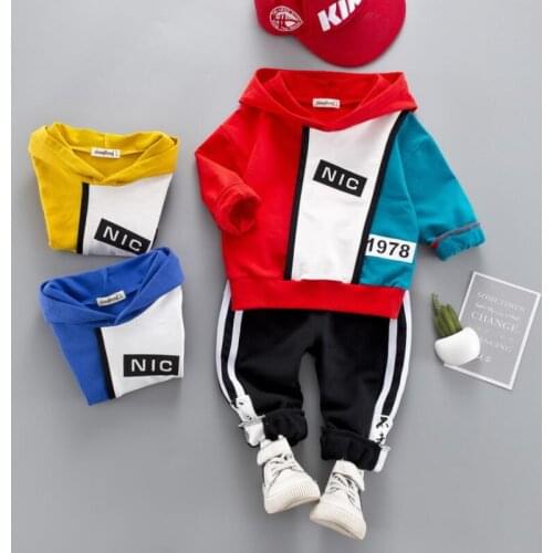Boy sport clothing set children clothes kids cotton set hoodie+pants 2 pcs spring autumn baby boy suit toddler set for 1-4T