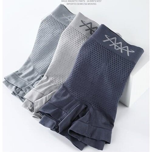 3A Birds Nest Honeycomb Mens Underwear Penties Elasticity Boxers Men Breathable Trunk Boxer Shorts Man Solid Shorts Male Panties