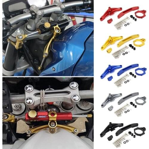 2006-2015 2014 2013 2012 Motorcycle Steering Damper Bracket Set Stabilizer Linear Dampers Mounting Support For Yamaha FZ1 FAZER