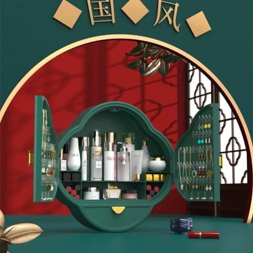 Wall Mounted Bathroom Makeup Organizer Jewelry Storage Box For Earrings Cosmetic Desktop Organizer Storage Rack Dropshipping