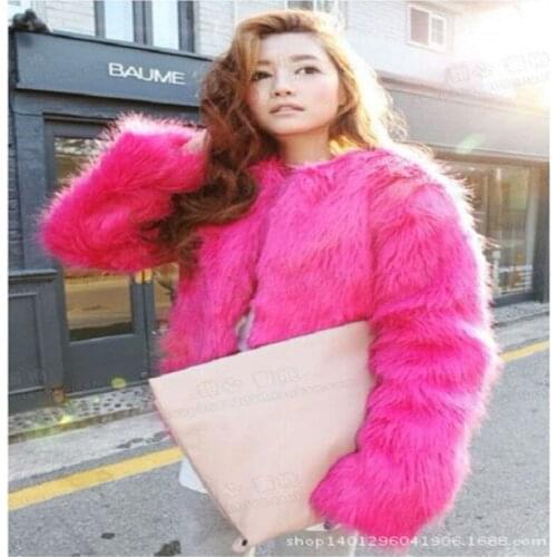 New style sweet fur coat autumn winter short long mink womens coat winter coat women faux fur coat fur coat women