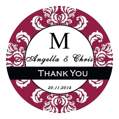 New Personal Adhesive Sticker / Label for Wedding / Baby Shower 3.8cm