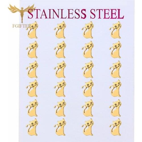Wholesale Animal Earrings Sets Cat Earrings Girls Kids Stud Earring Child Stainless Steel Jewelry Children Gifts
