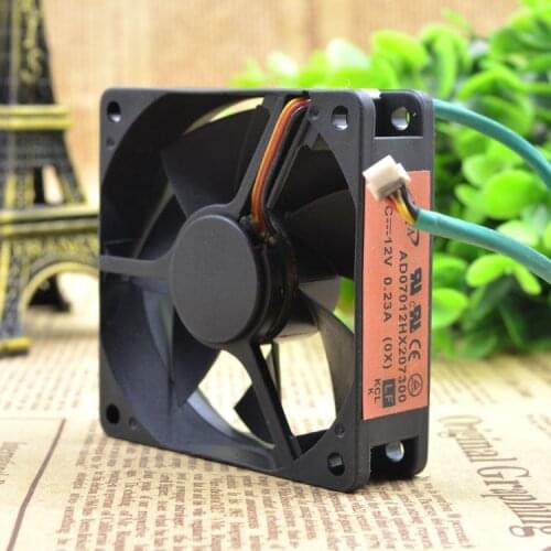 Original ADDA AD07012HX207300 7020 7CM DC 12V 0.23A 3-Lines projector Cooling fan