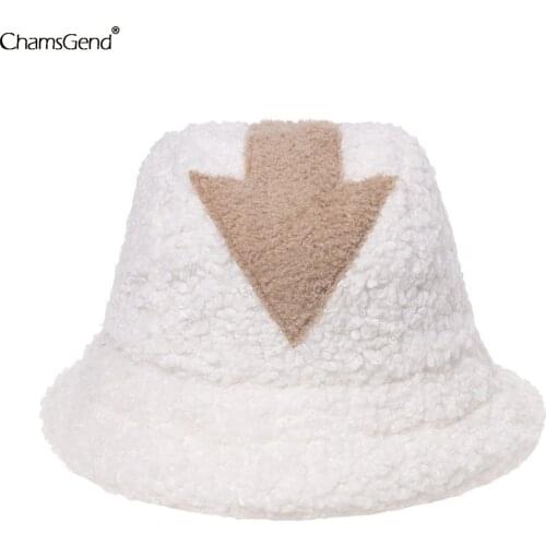2021 New Hats For Women Autumn Winter Bucket Hats Lamb Plush Soft Warm Fisherman Hat Panama Casual Caps Lady Hip Hop Flat Hat