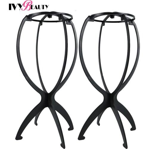2PCS Wig Stand Wig Holder Portable Wig Stand Collapsible Wig Holder Durable Wig Display Tool Travel Wig Stand For All Wigs