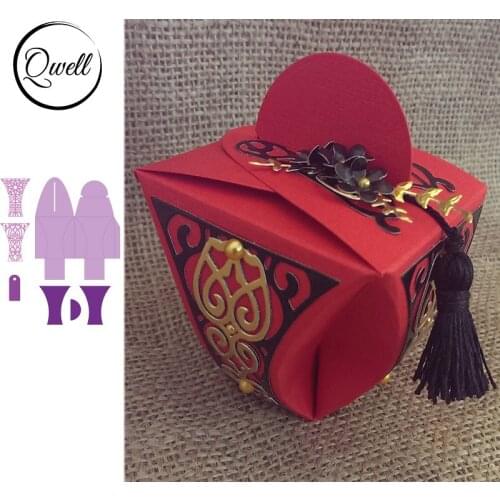 QWELL Favour Box Metal Cutting Dies for Scrapbooking and Card Making Paper Embossing Craft New 2019 die cuts