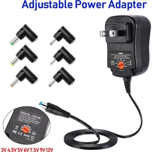 Adjustable Power Adapter 3V 4.5V 5V 6V 7.5V 9V 12V Universal Switching Power Supply 5V 12V Adjustable 2A 2.5A AC DC Adapter 30W