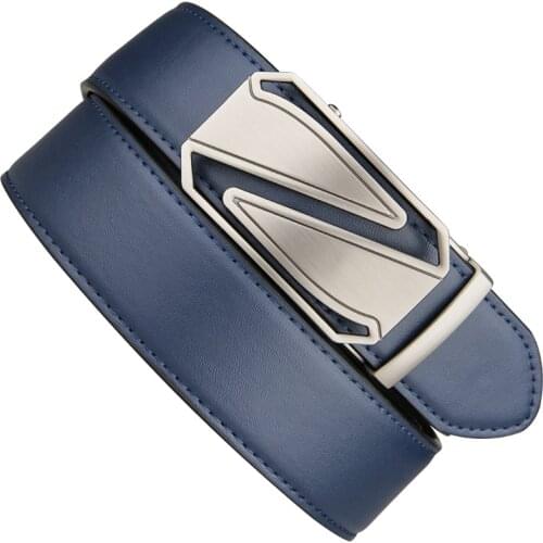 New Genuine Luxury Men Belts Automatic Alloy Buckle Male Belt Genuine Cowskin Leather Golf Belt Plus Size 130cm