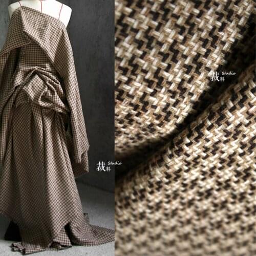 Wool woven texture autumn winter coat clothing designer original fabrics for patchwork