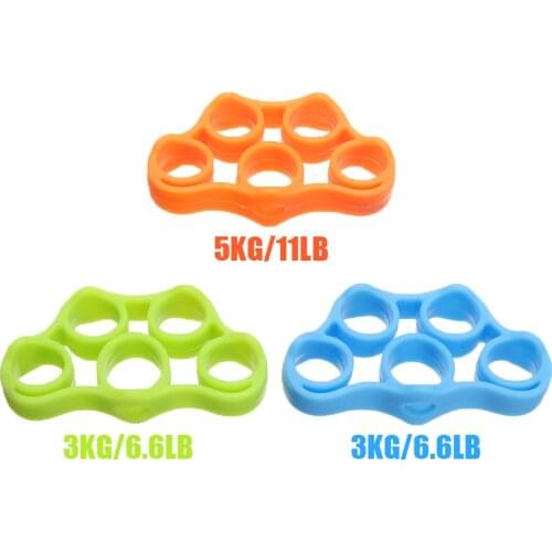 Silicone Finger Trainer Resistance Bands Finger Gripping Exerciser Strength Wrist Hand Grip Extensor Exerciser Trainer Ring