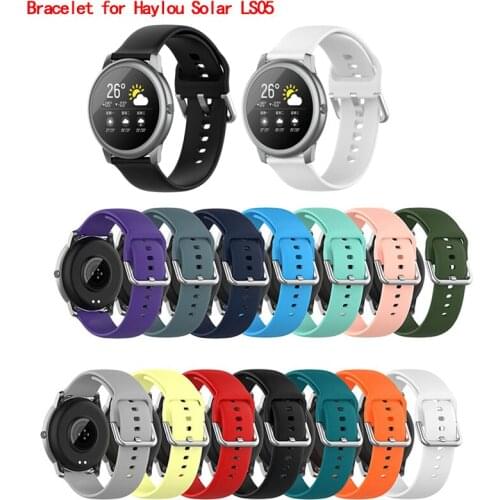 Silicone Watchband for XiaoMi Haylou Solar Wrist Strap sport Bracelet for Haylou Solar LS05 Wrist band Smart Watch Accessories