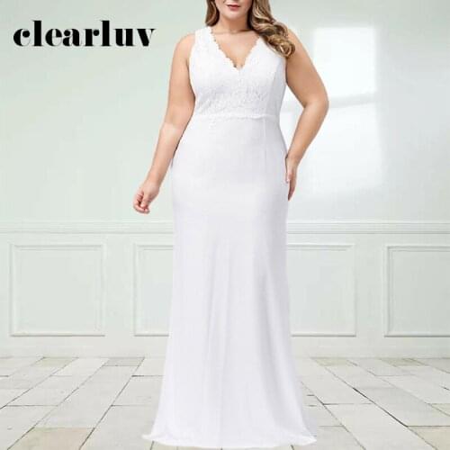 Lace Mermaid Evening Dress DR1535 Deep V-Neck Sexy Robe De Soiree Sweep Train Women Party Gown Plus Size Formal Long Dresses