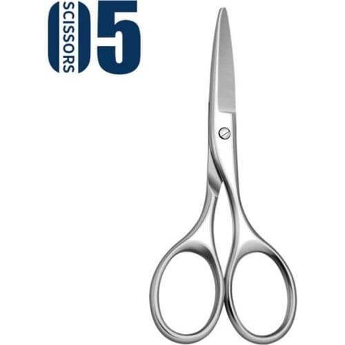 1PC Professional Eyebrow Scissor Stainless Steel Round Safety Scissors Small Clipper Eyebrow Nose Hair Cut Trimming Tweezers