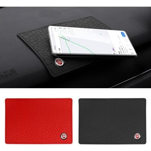 1Pcs Silicone Car Styling Non-Slip Mat Pads For Fiat Abarth Panda Punto Tipo 500 FR Stilo Ducato Palio Bravo Viaggio Doblo