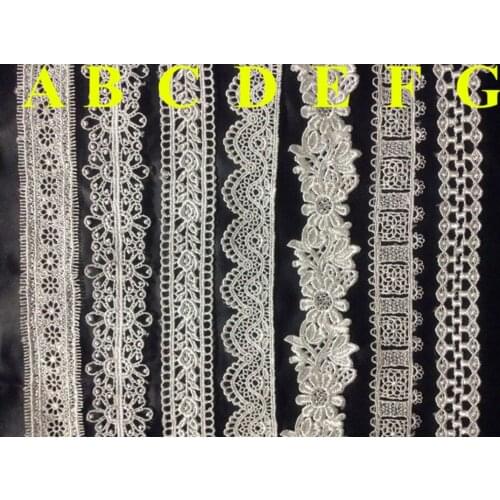2.2-3.2cm exquisite shining polyester embroidery lace trim,RS180901D