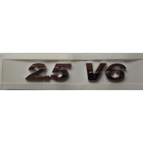 " 2.5 V6 " Chrome ABS Car Trunk Rear Number Letters Badge Emblem Decal Sticker for Ford Mondeo