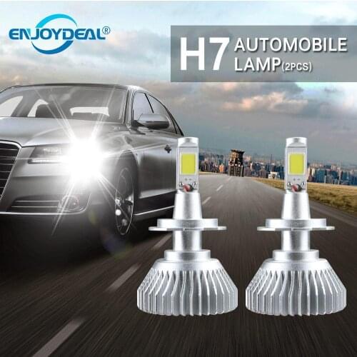 Ultra-Bright 2PCS H1/H4/H7/H11 COB LED Car Headlight Bulb 80W 8000LM 6000K Auto Headlamp Fog Light Car Styling Emergency Light