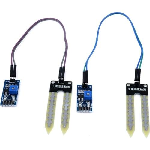 2pcs Durable Soil Detection Sensor 3 V-5V Hygrometer With Wires Modules Mayitr Moisture Sensor 65*20*8mm