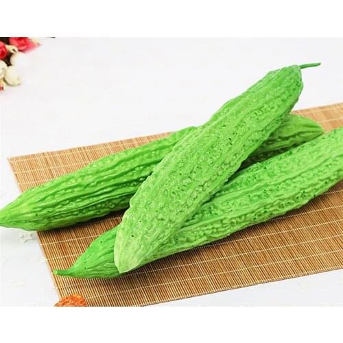 36cm Artificial Vegetable Lifelike Bitter Gourd Simulated Vegetable Prop Photo Prop Simulation Food Model Decoration Kitchen