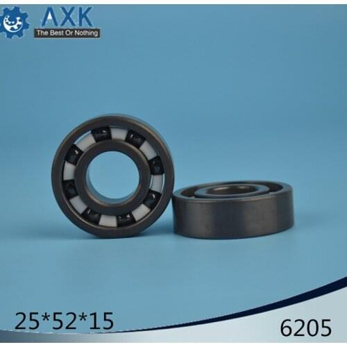 6205 Full Ceramic Bearing ( 1 PC ) 25*52*15 mm Si3N4 Material 6205CE All Silicon Nitride Ceramic Ball Bearings