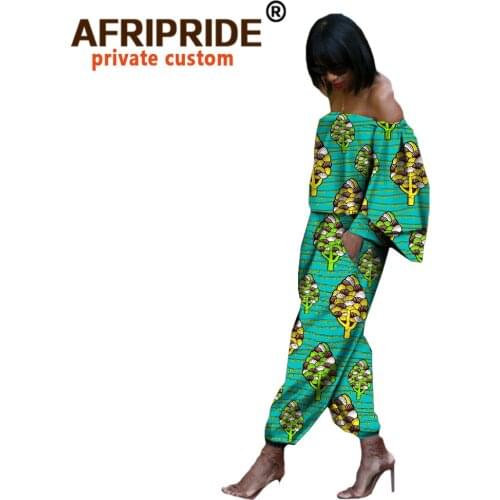 African Outfits for Women Dashiki Shirts and Pants 2 Piece Set Summer Casual Plus Size Printed Clothes Bazin Riche Wear A722633