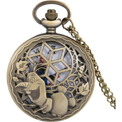 Antique Bronze Insect Design Quartz Pocket Watch Hollow Leaf Cover Retro Sweater Necklace Pendant Souvenir FOB Pocket Clock Gift
