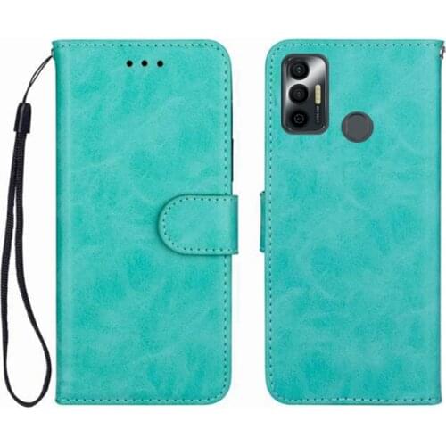 For Tecno Spark 7 KF6j Spark7 6.5" 2021 Wallet Case High Quality Flip Leather Protective Phone Support Cover