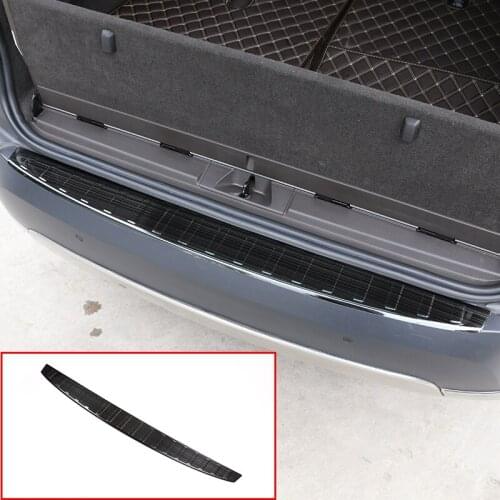 For Land Rover Discovery 5 L462 2017 2018 LR5 Black Stainless Outside Rear Tail Door Sill Scuff Threshold Protector Cover Plate