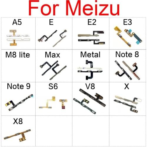 Power & Volume Flex Cable For Meizu Note 8 Note8 M822H M822Q Power Side Button Switch Audio Control Flex Ribbon Replacement